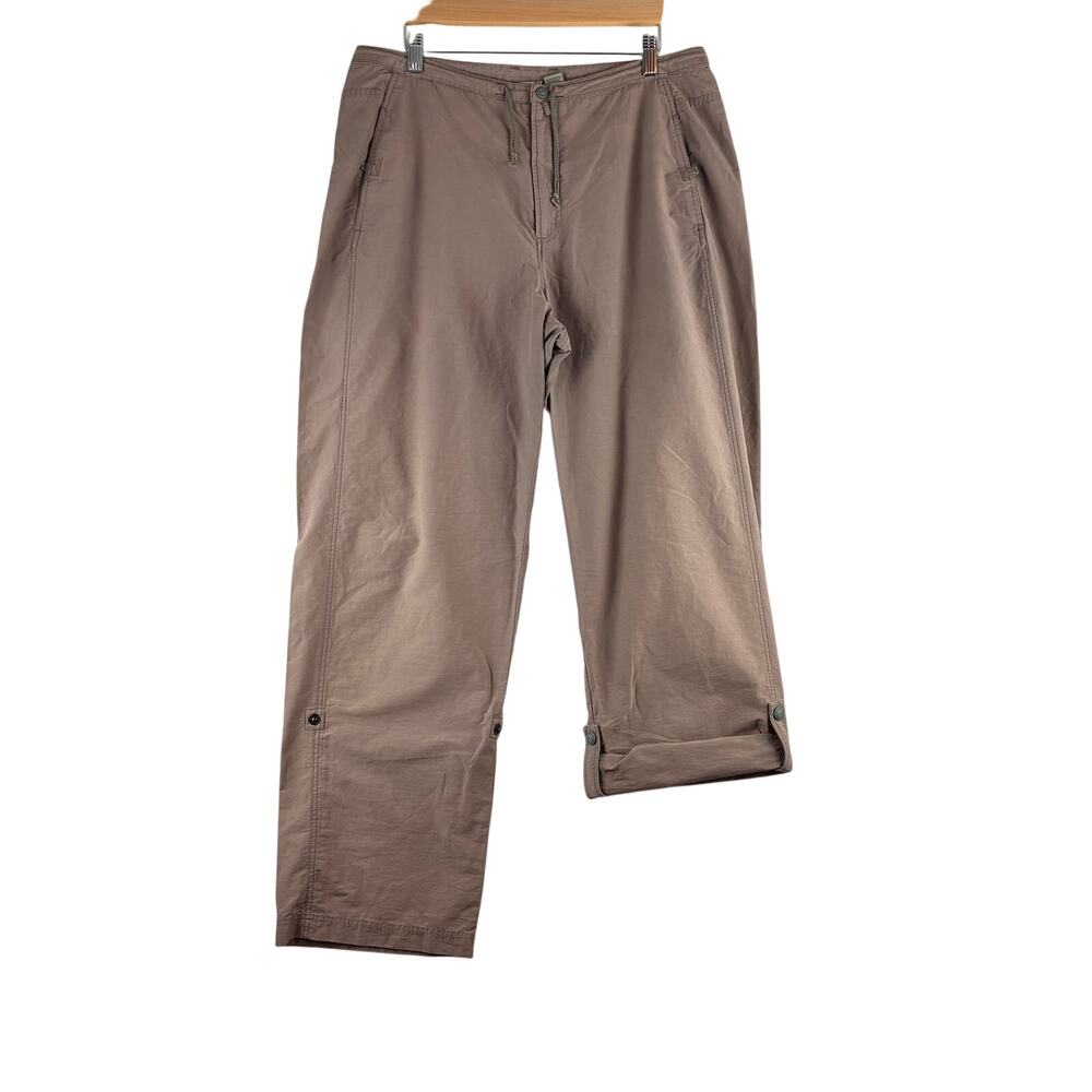 Eastern Mountain Sports Khaki Pant Women Large Convertible Cotton Nylon Gorpcore